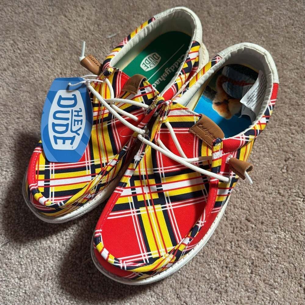 Hey Dude Wally Caddyshack Plaid Golf Loafers NWT M 8